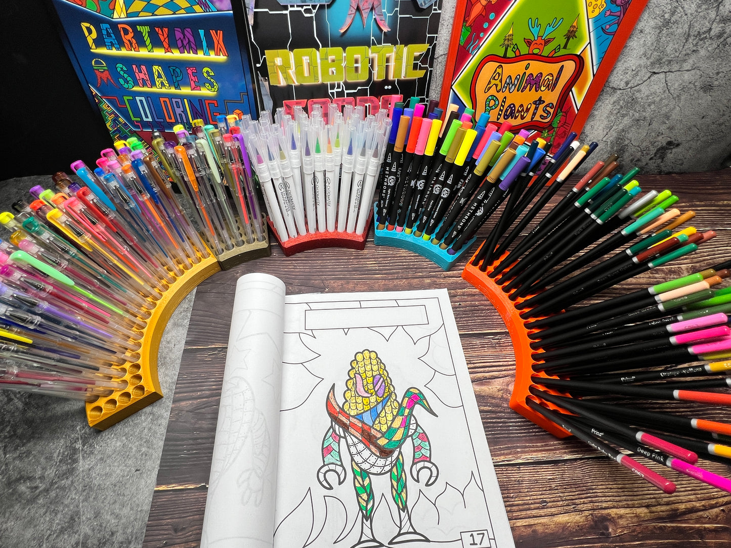 Moon Holder for pens, pencils and markers