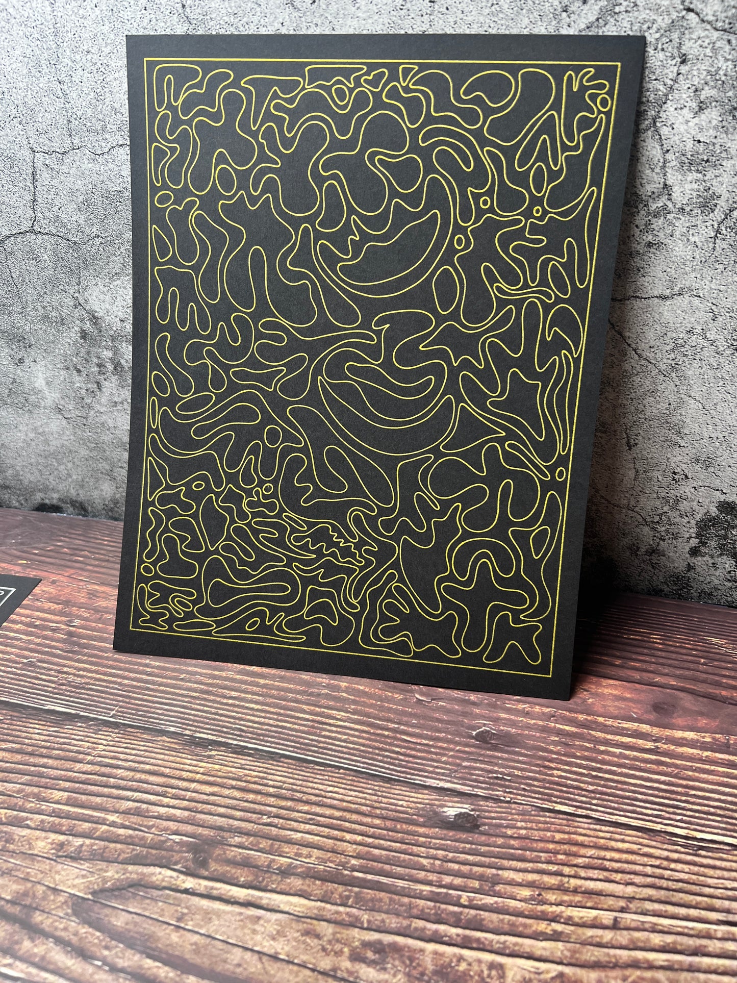 Wall decor pattern , organic and geometric art
