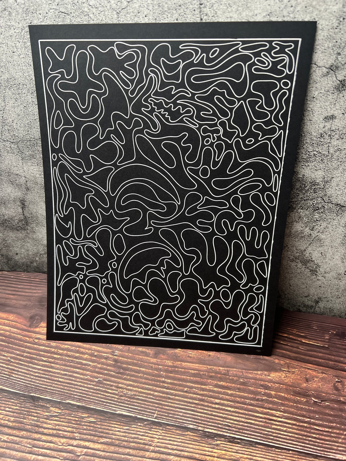 Wall decor pattern , organic and geometric art