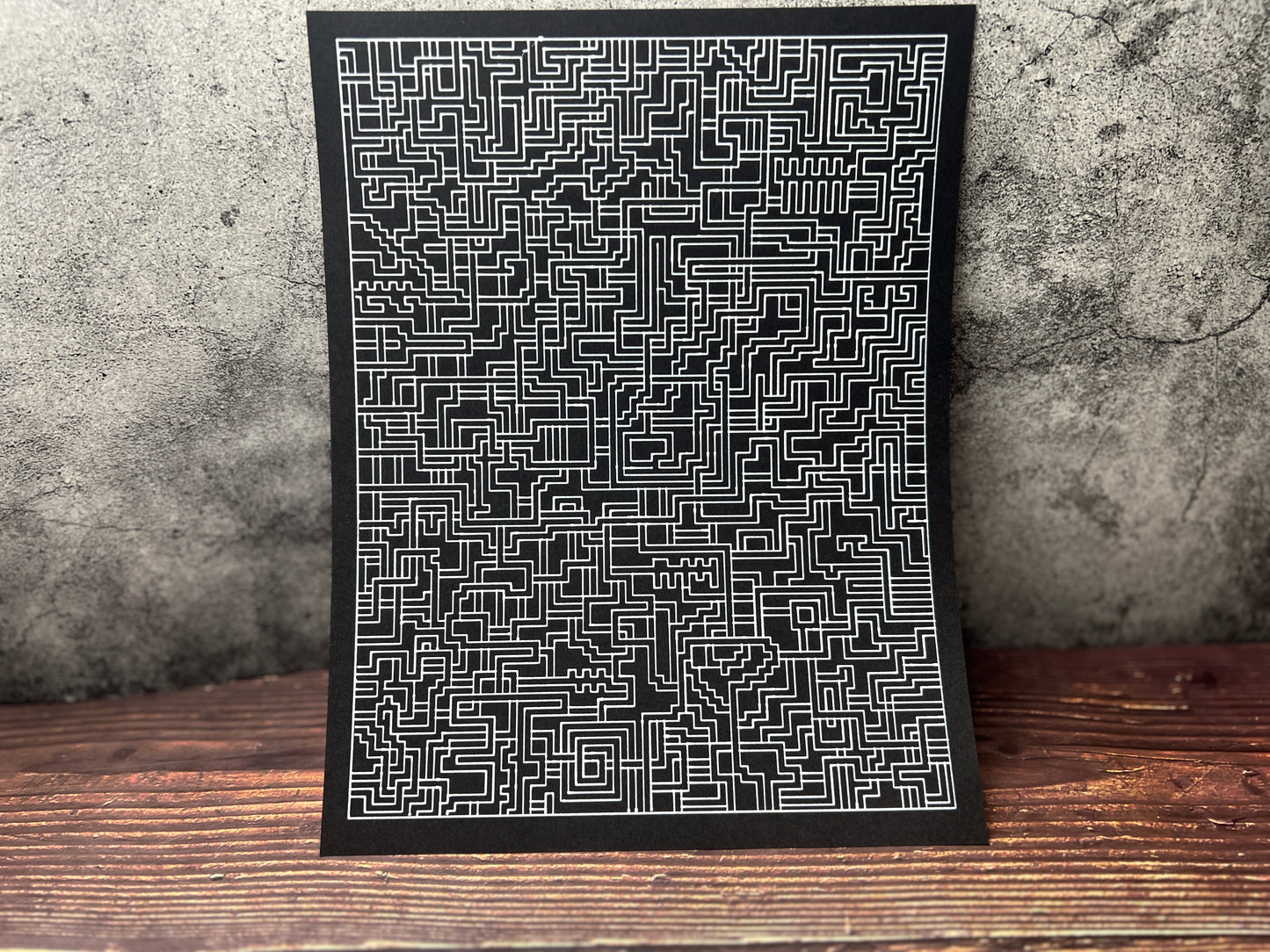 Wall decor pattern , organic and geometric art