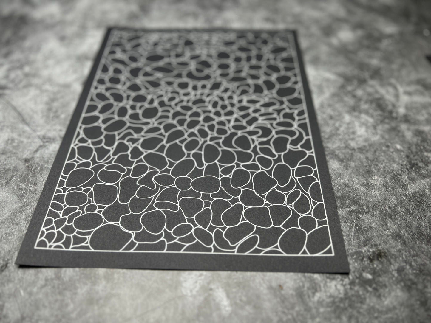 Wall decor pattern , organic and geometric art