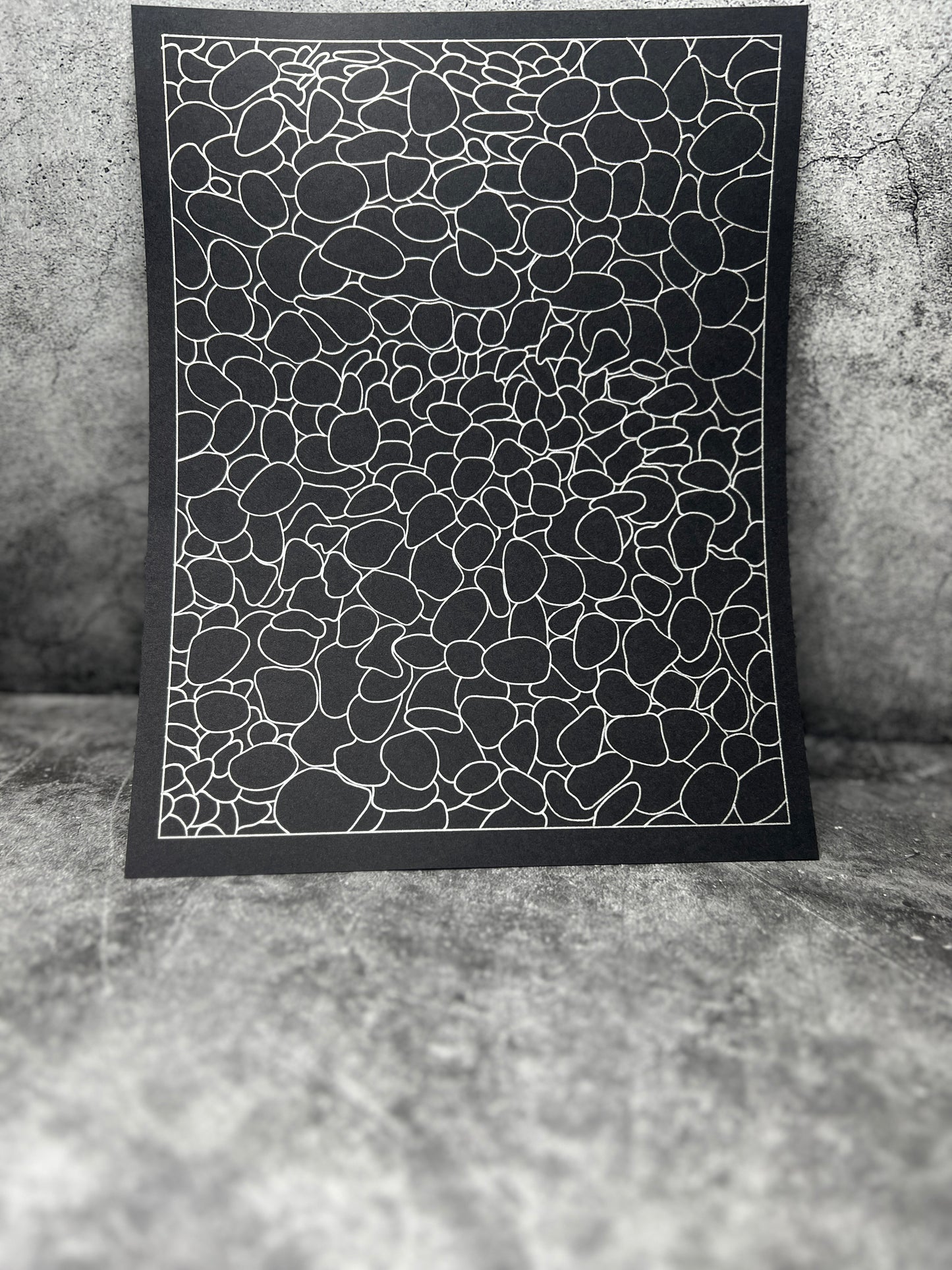 Wall decor pattern , organic and geometric art