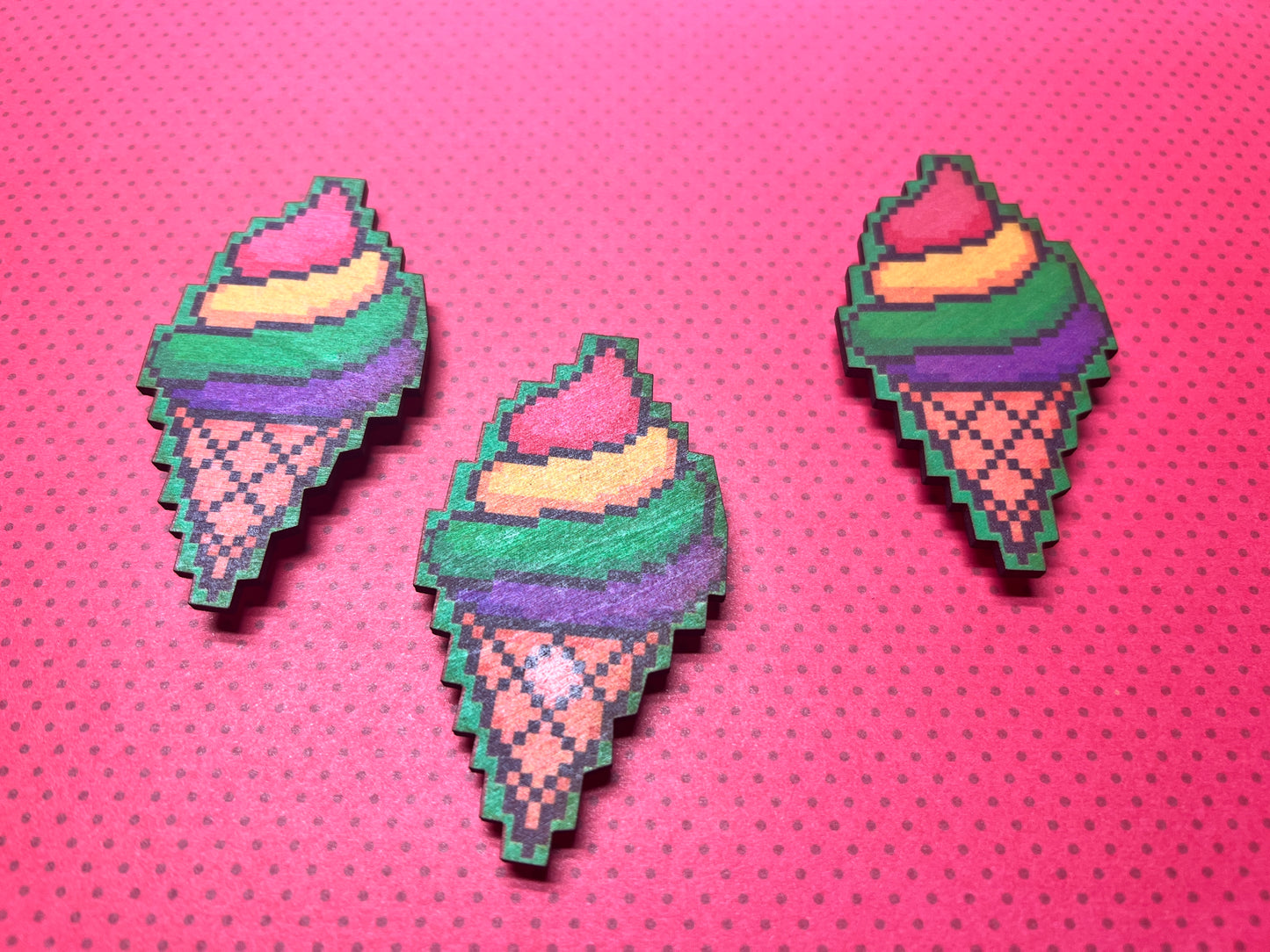 Pixel Ice Cream Cone Magnet
