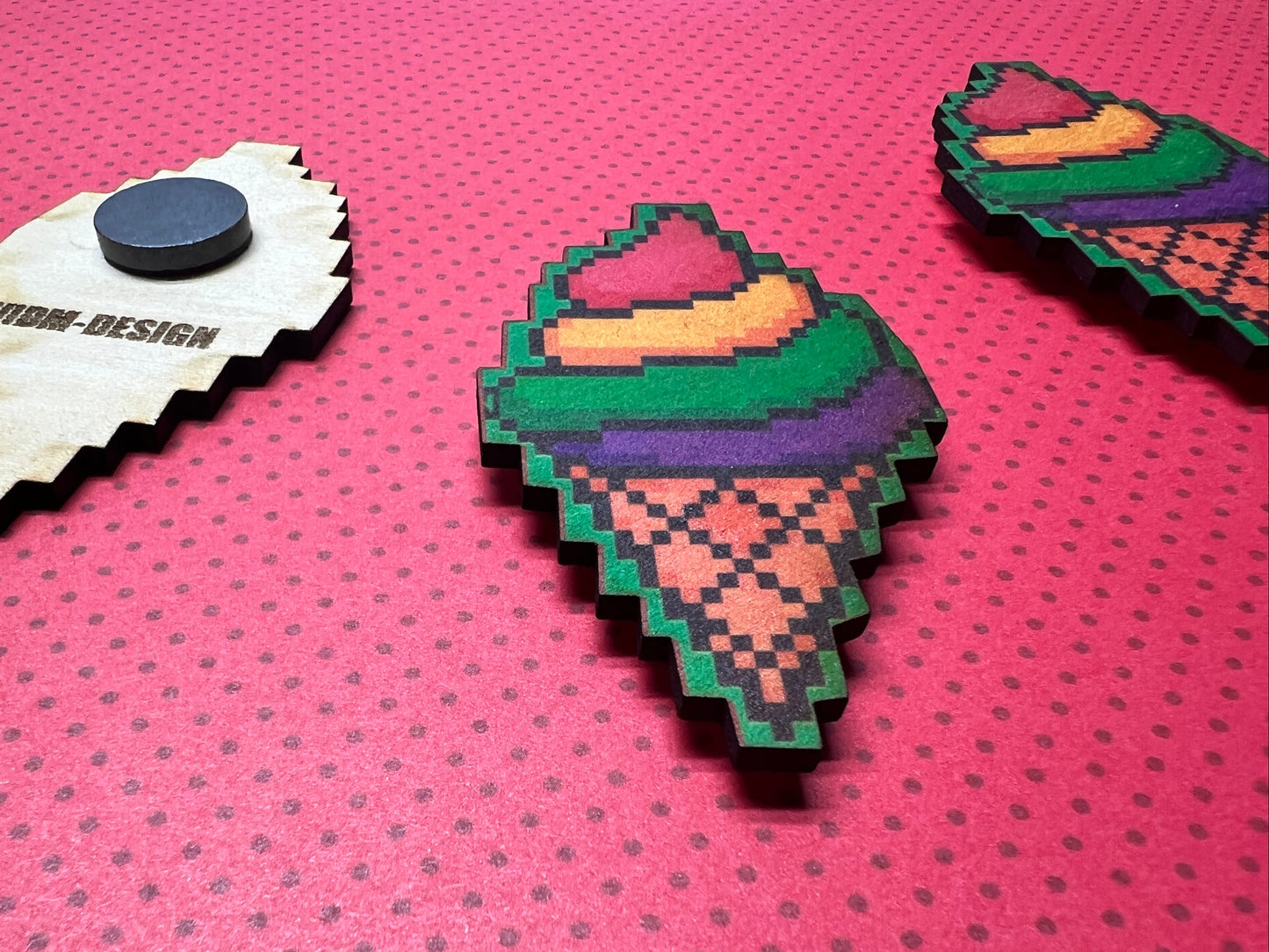 Pixel Ice Cream Cone Magnet