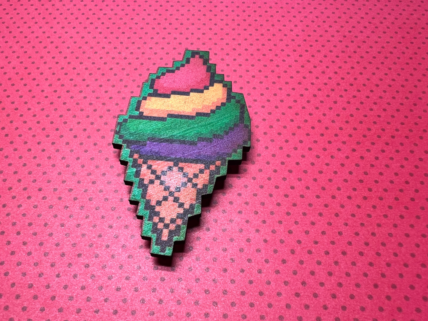 Pixel Ice Cream Cone Magnet