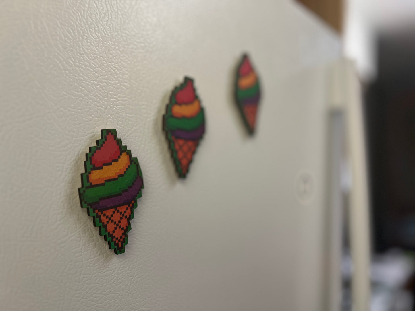 Pixel Ice Cream Cone Magnet