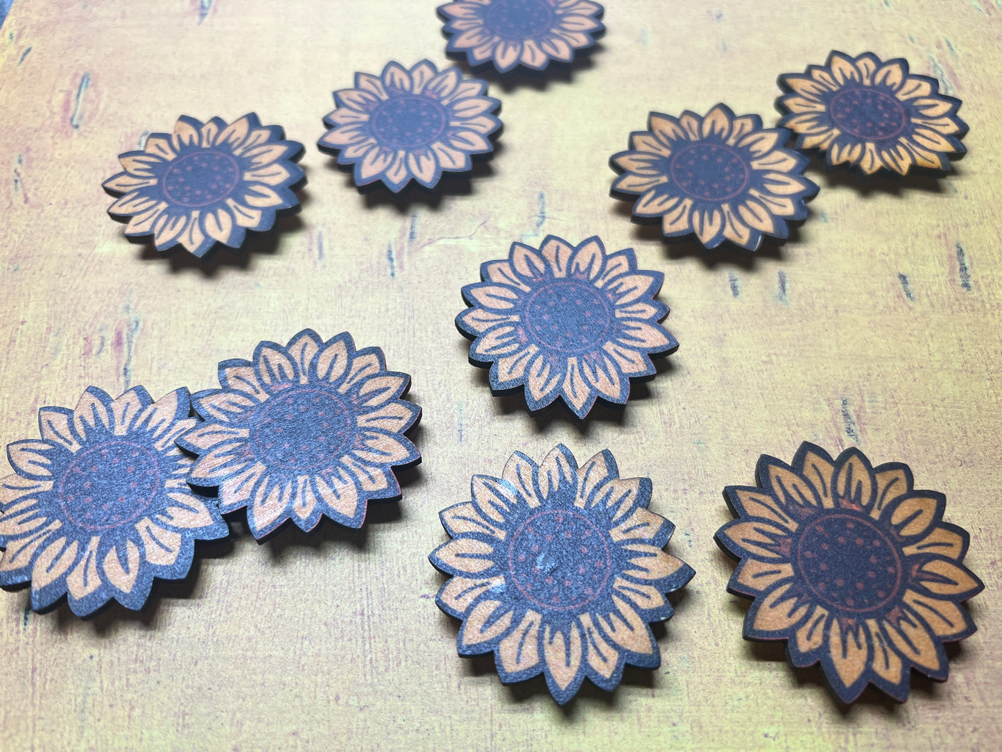 Sunflower Wooden Magnets