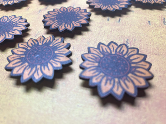 Sunflower Wooden Magnets