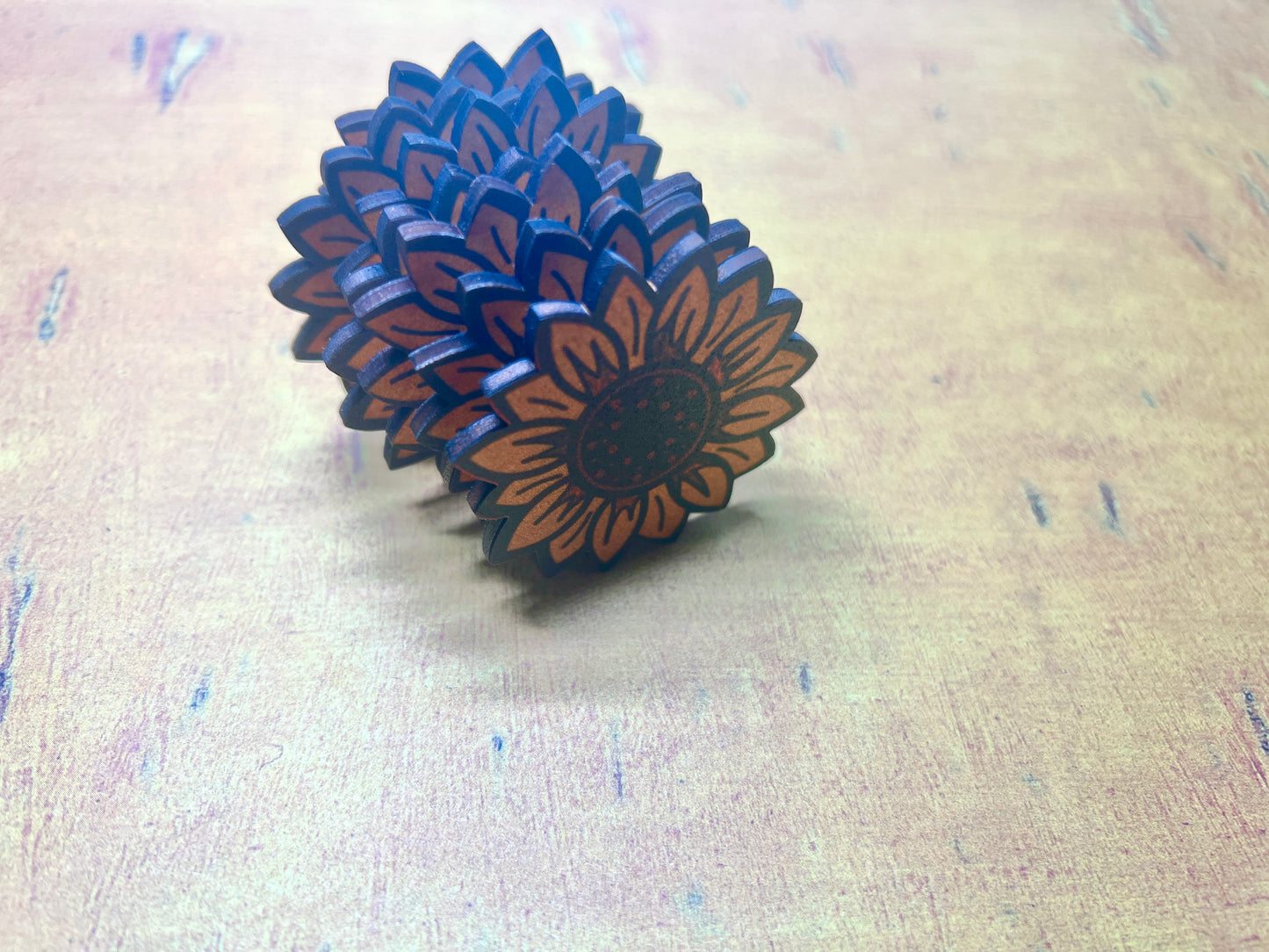 Sunflower Wooden Magnets
