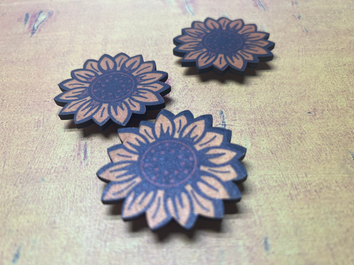 Sunflower Wooden Magnets