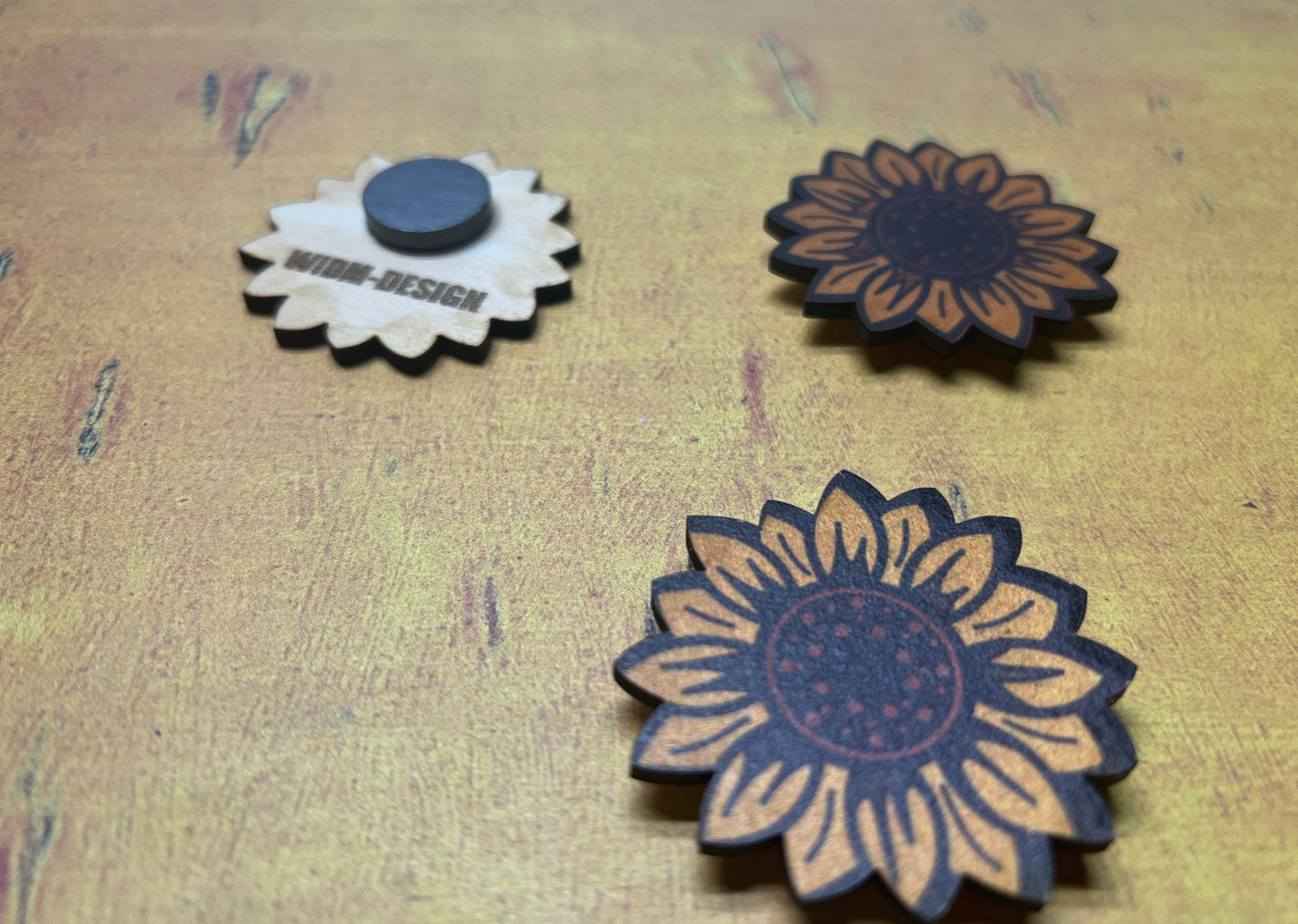 Sunflower Wooden Magnets