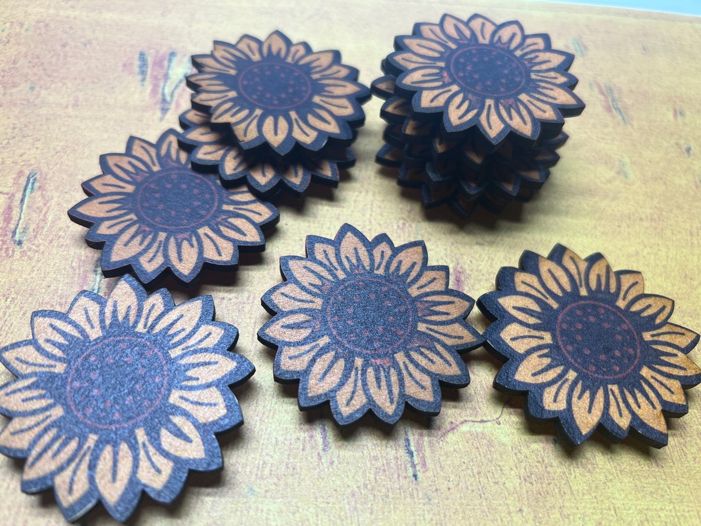Sunflower Wooden Magnets