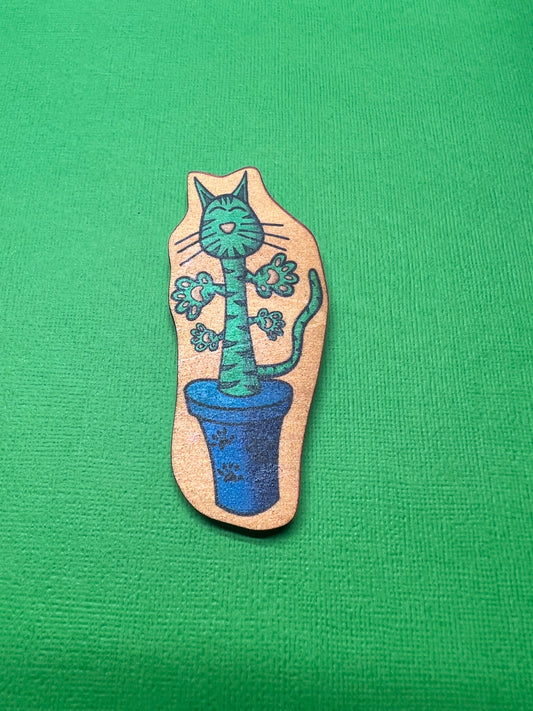 🌵 Cat Cactus Magnet