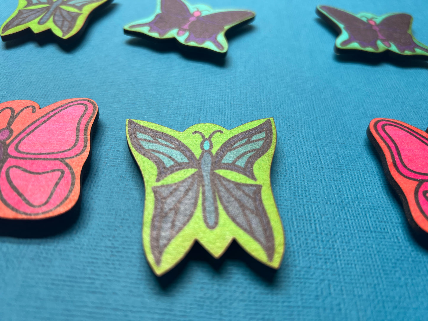 Vibrant Butterfly Magnets