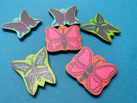 Vibrant Butterfly Magnets